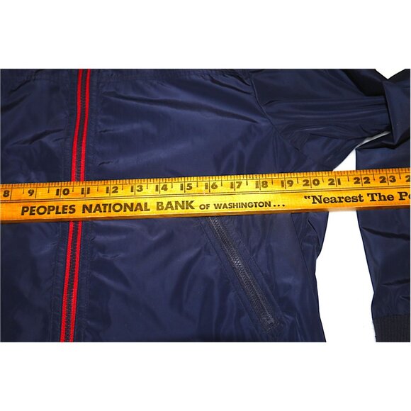 Uniqlo x Ines de la Fressange Navy Bomber Jacket M Retro Preppy Parisian Chic - Picture 5 of 7